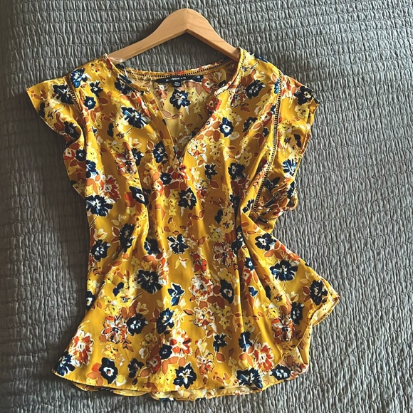 Zac & Rachel Womens Sz Petite XL - Short Sleeve Blouse - Picture 1 of 4